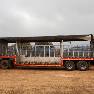 2005 Afrit Tandem Semi Well Deck Trailer