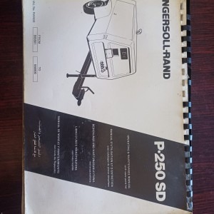 Ingersoll-Rand P.250 SD Operating&Maintenance Manual