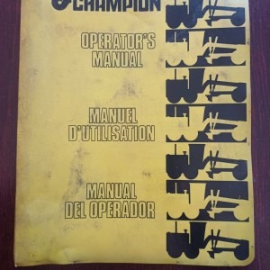 Champion 700 Series Operator's Manual